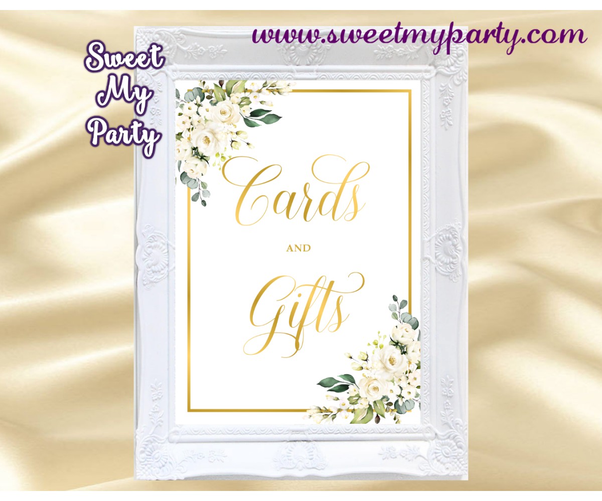 Ivory Roses Cards and Gifts sign,Cream Roses Cards and Gifts sign, (123bw)
